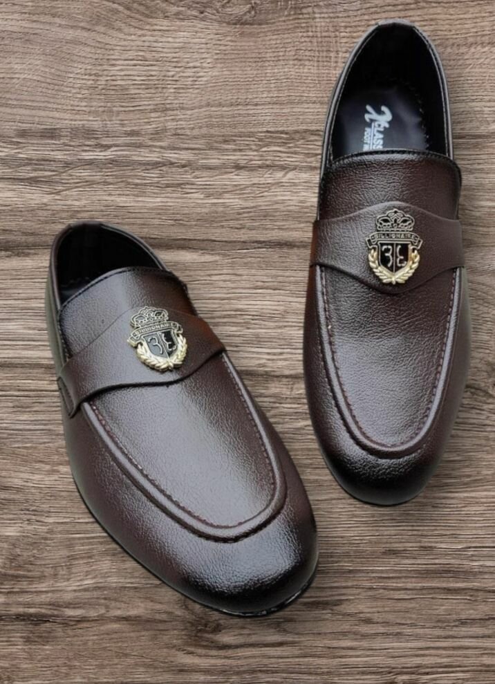 Mens brown synthetic leather Dress shoes