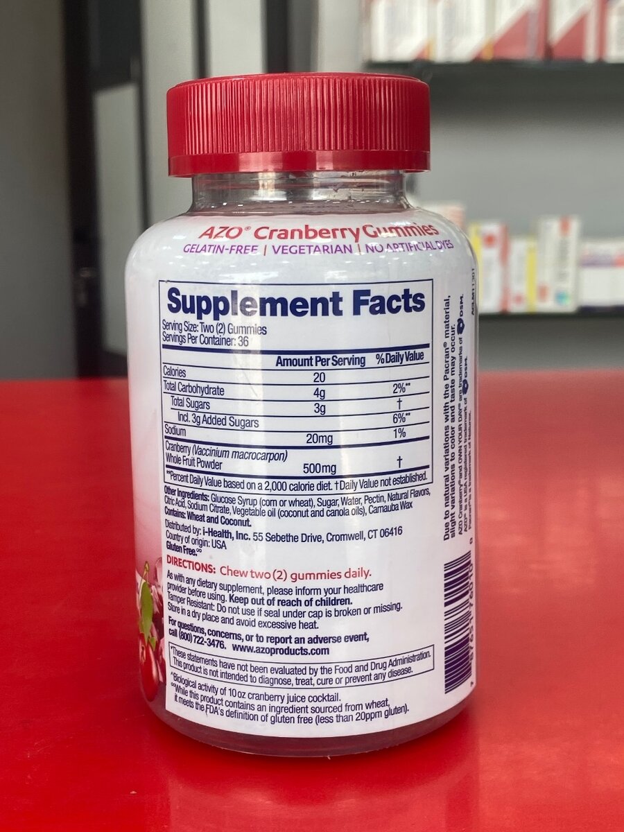 Azo cranberry gummies