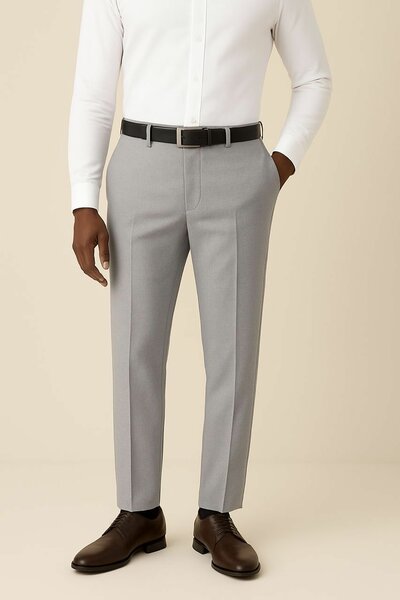Pantalon de Costume Gris Élégant Homme