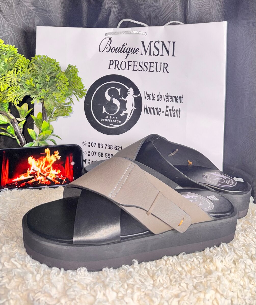 Sandales 100% en cuir