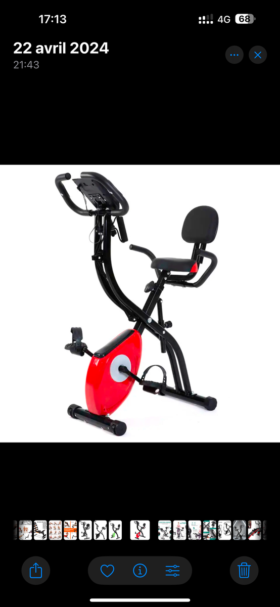 Vélo d'exercice pliable