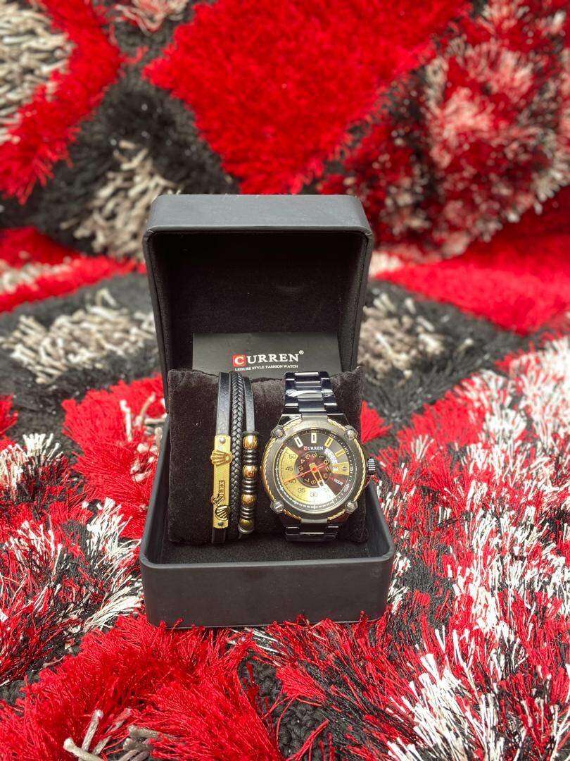 MEN WATCHES AND BRACLET
