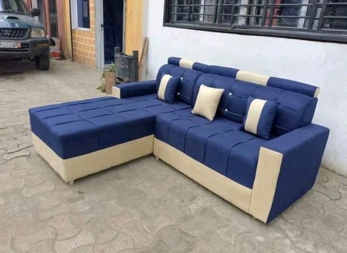 Canapé d'angle moderne en tissu