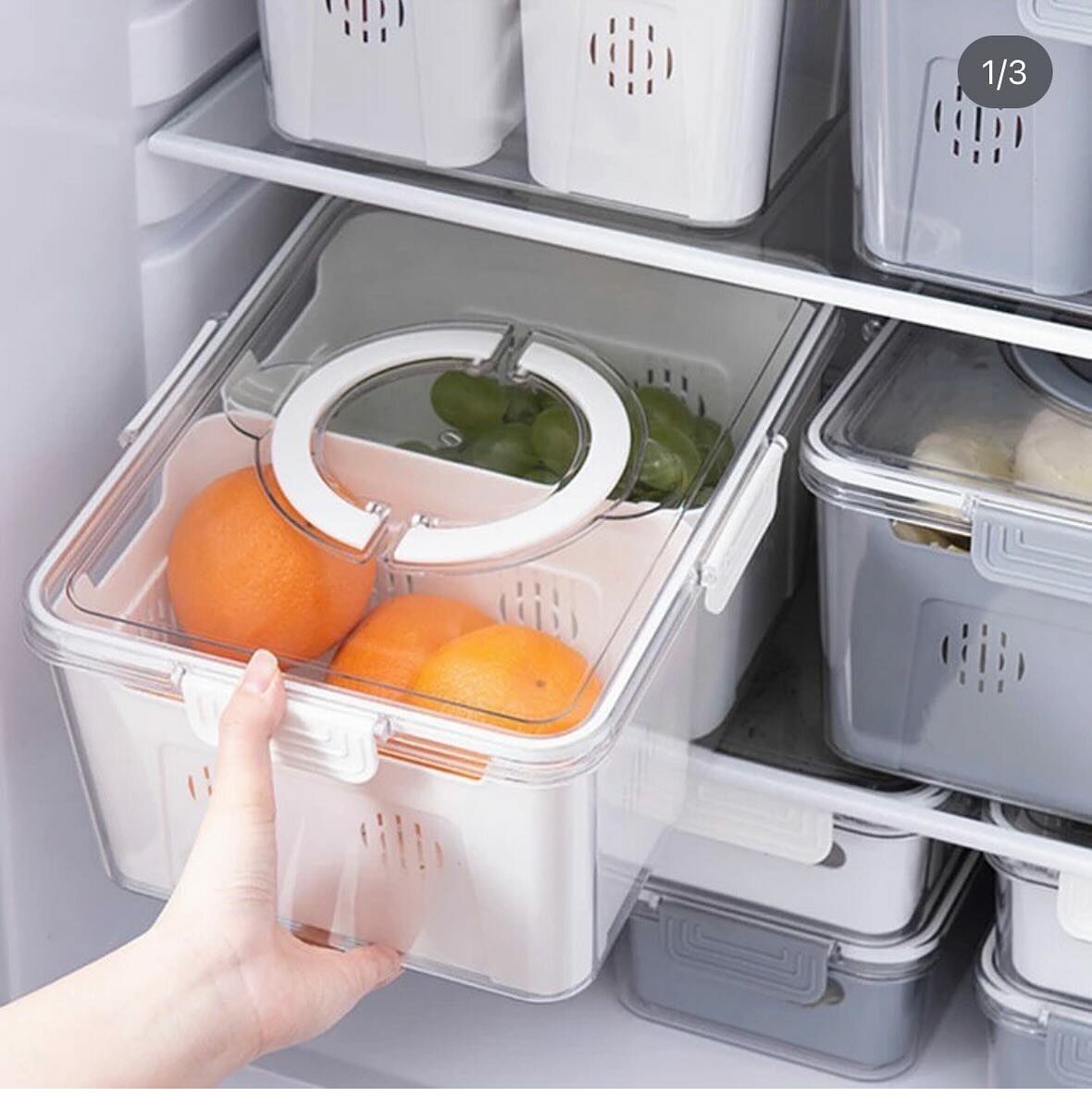 Vegetable storage container with inner basket