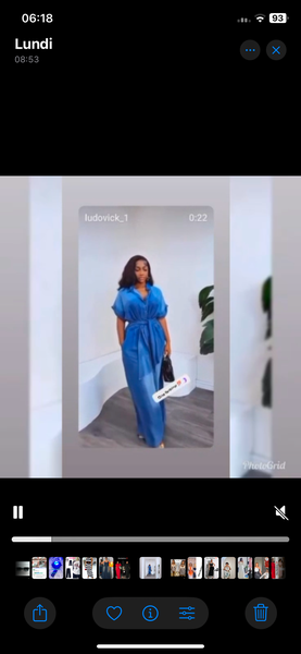 Salopette Maxi Bleue Élégante