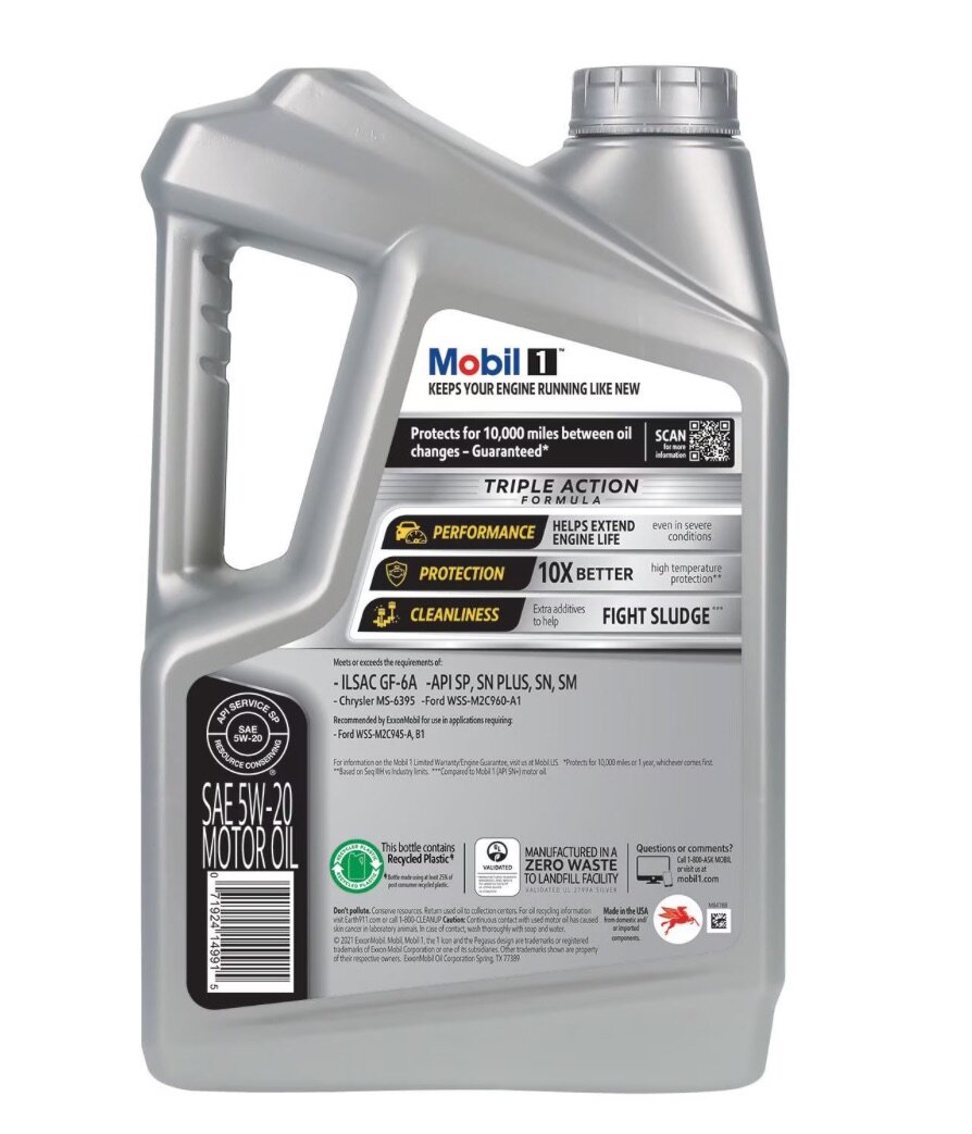Mobil 1 Full Synthetic Engine Oil 5W-20 5 Quart