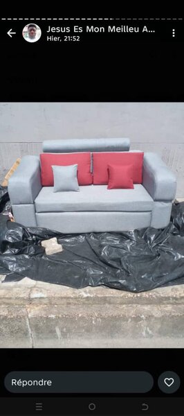 Canapé d'angle moderne gris