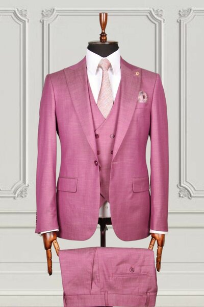 Original Dark Pink 3 piece Suit