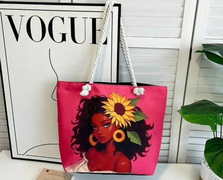 Sac cabas illustré bohème