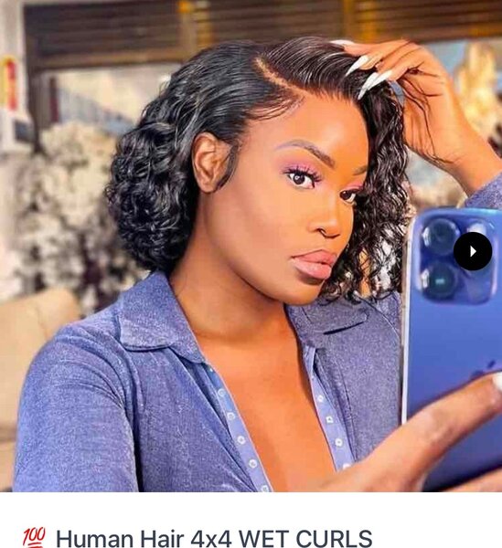 100% human hair 4x4 wet curls