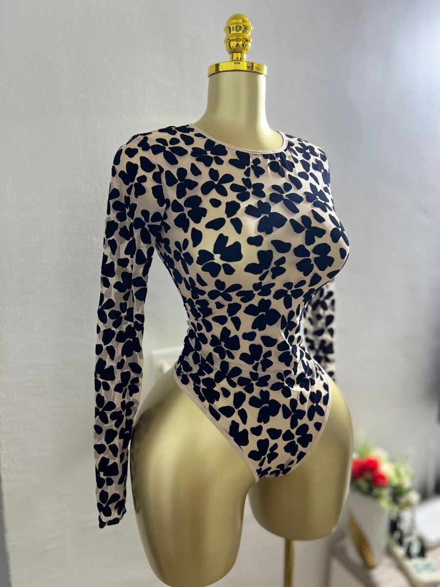 Body à manches longues floral