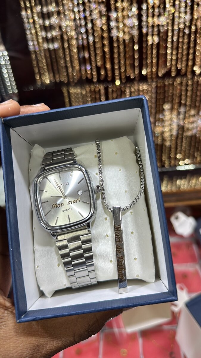 Montre et bracelet chaîne personnalisée