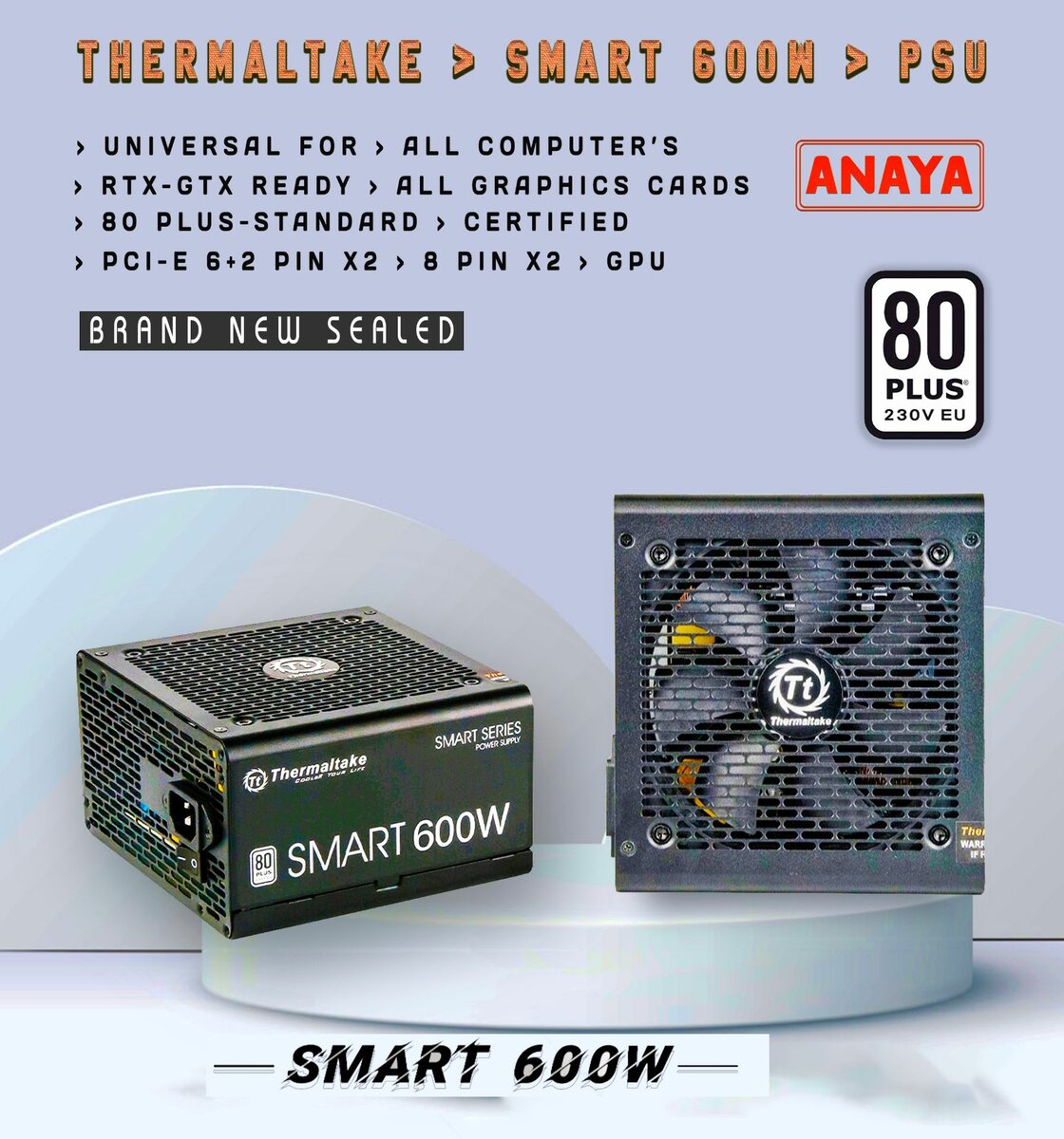 600W Gaming Power Supply RTX - Ready Brand New