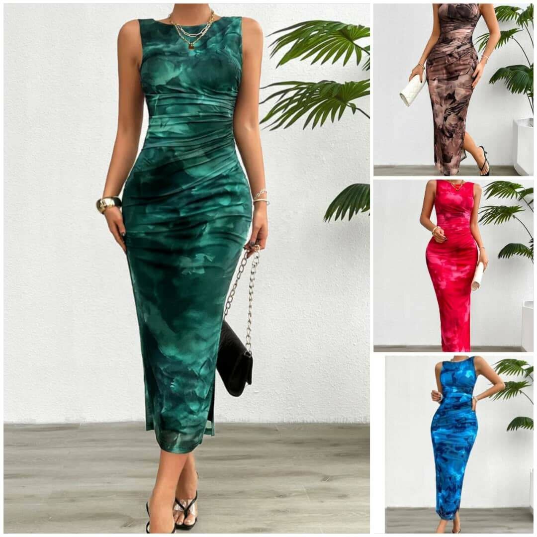 Robe longue sans manches élégante