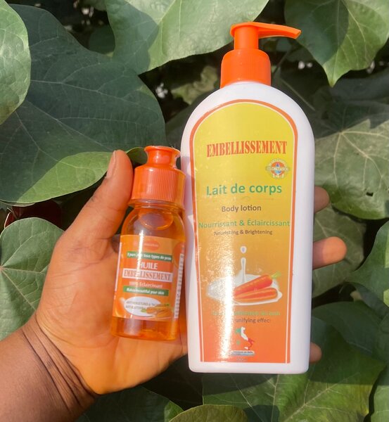 Lait Belle Beauté et Embellissement avec son Huile éclaircis