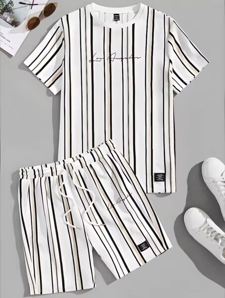 Ensemble décontracté rayé