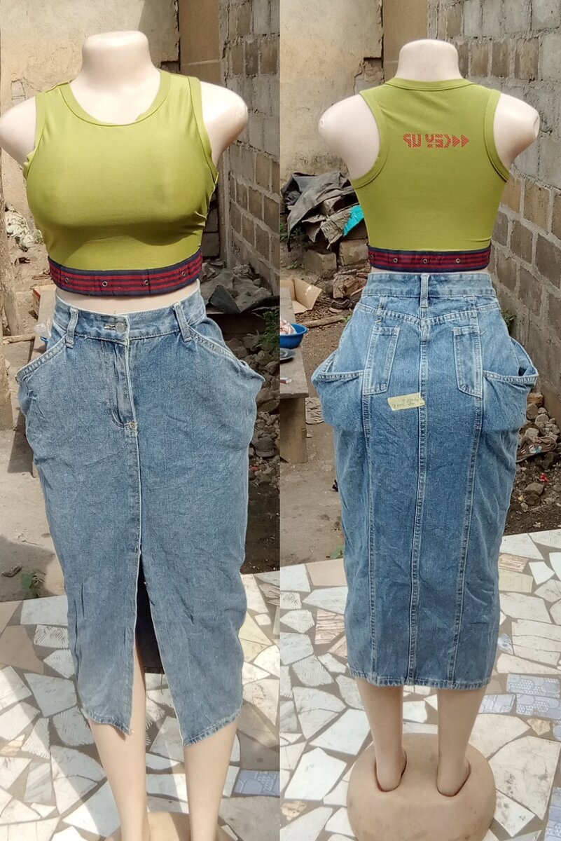 Jupe Crayon en Jean Élégante