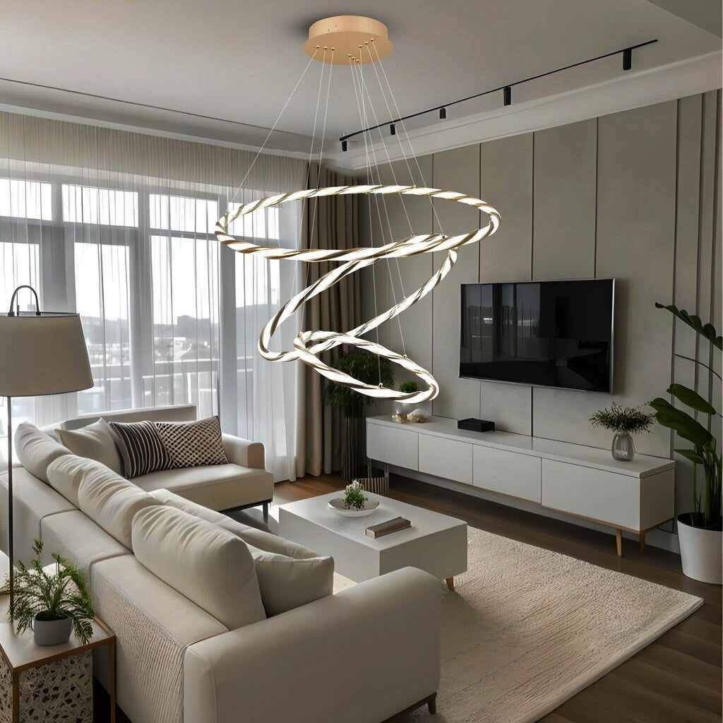 Suspension LED Design Spiralée