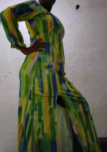 Robe longue colorée élégante