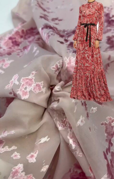 Красивый натуральный шёлк шифон