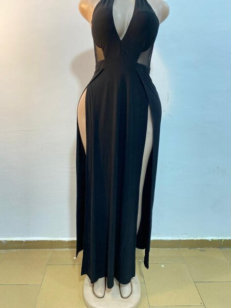 Robe longue noire sexy