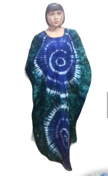 Robe caftan tie-dye colorée