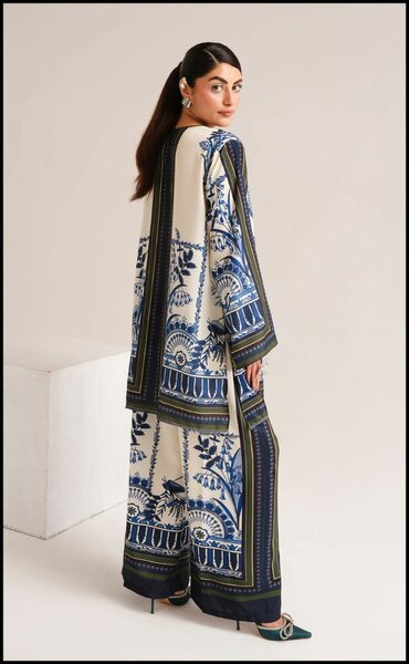 Woman's Stylish Stitched 2 Pcs Digital Printed Shirt with Pl
