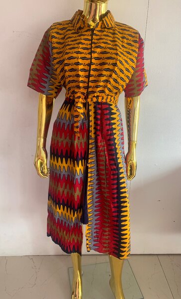 Robe midi colorée femme