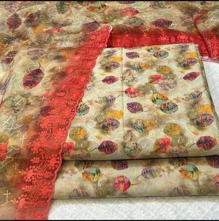 Printed lawn suit