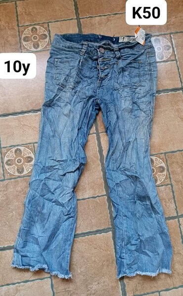 blue jeans with a ragged edge