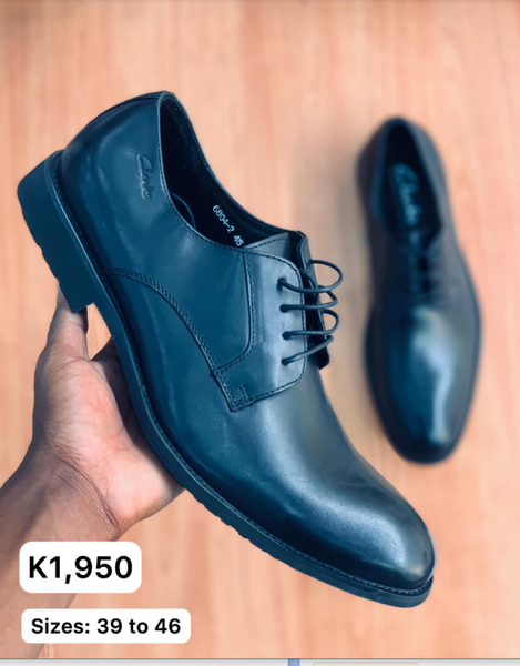 black classic lace-up shoes