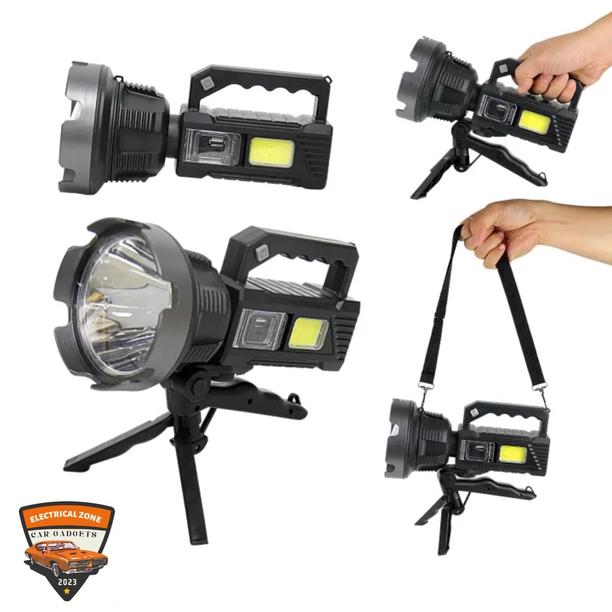 Spotlight Flashlight, Security Rechargeable High Lumens LED