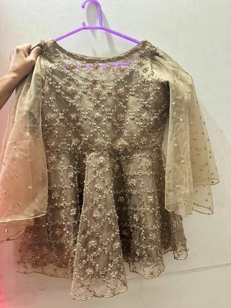 3 pc dress short frock with plazo price 10000