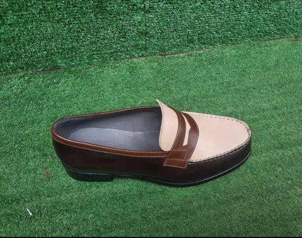 Mocassins élégants en cuir marron