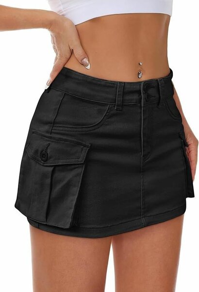 Denims cargo skirts