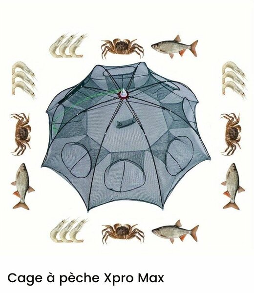 Piège à poissons pliant