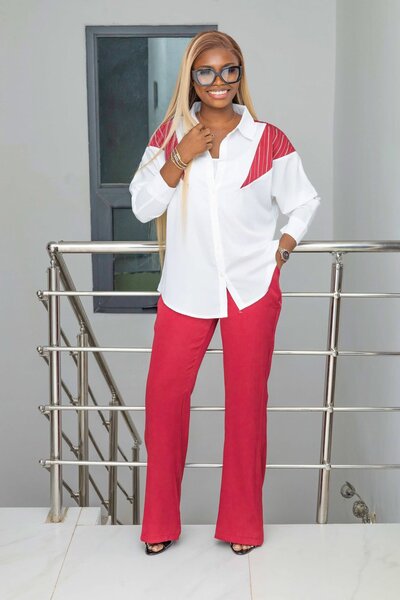 Ensemble chemise et pantalon élégant