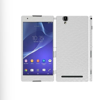 Textured Mobile Skin For Sony Xperia T2 Ultra - White