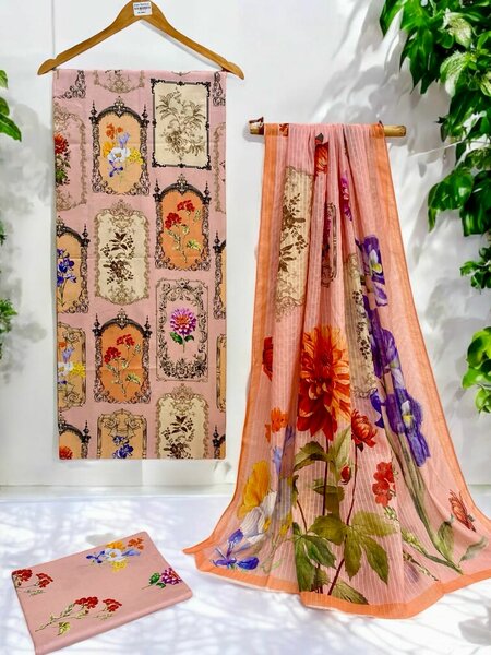 Printed lawn suit