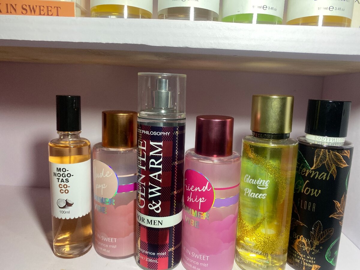 Body splashes and body mists
