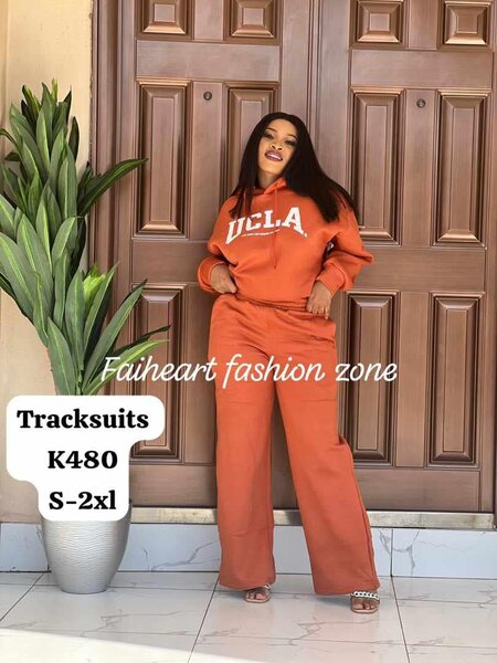 Women's tracksuit, orange S-2xl