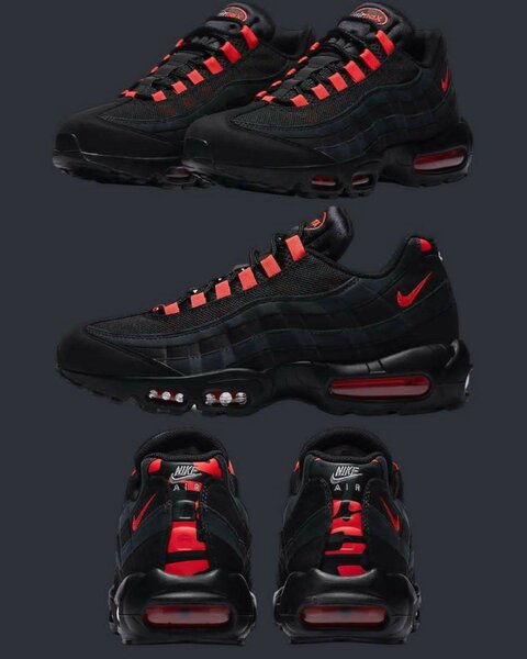 Sneakers Air Max Noirs et Rouges