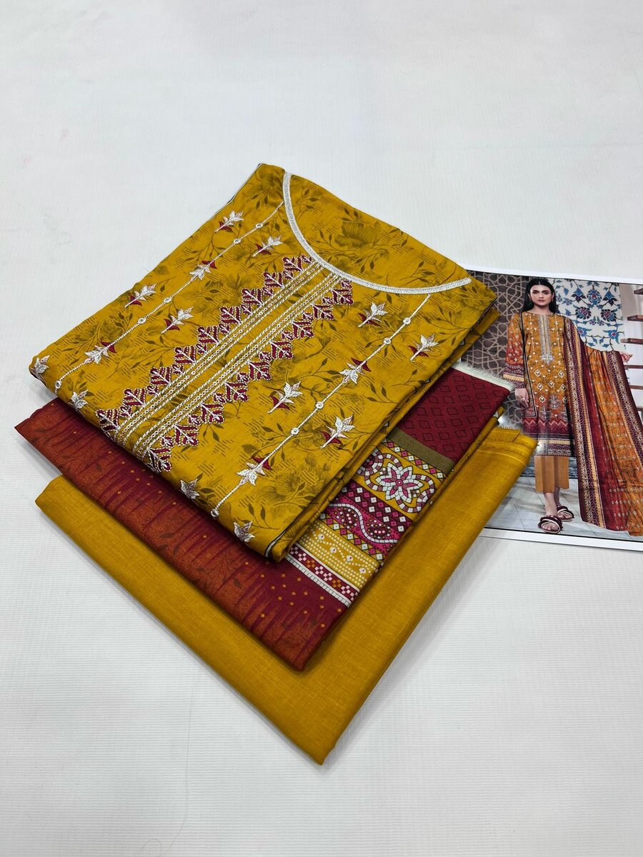 Printed lawn suit