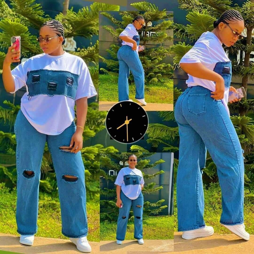 Jeans trousers and top