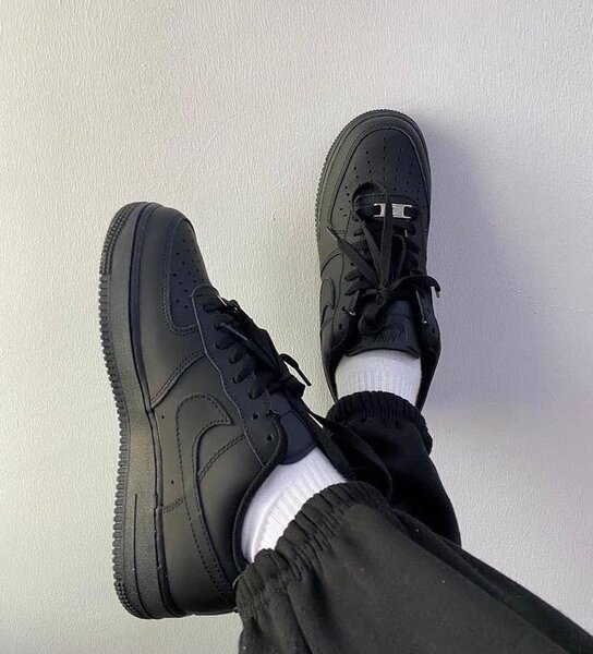 Sneakers en cuir blanc et noir