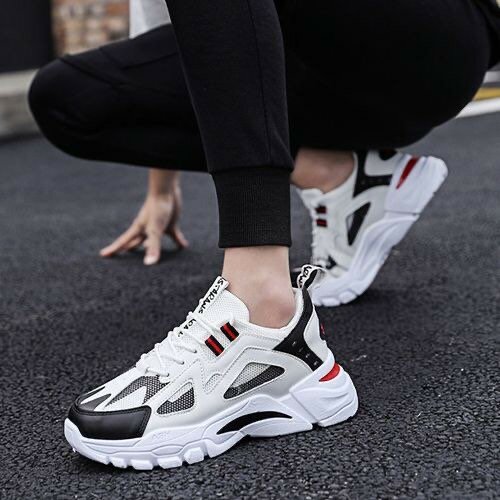 Fashion Men's Comfortable Sneakers Outdoor Casual Shoes - Wh