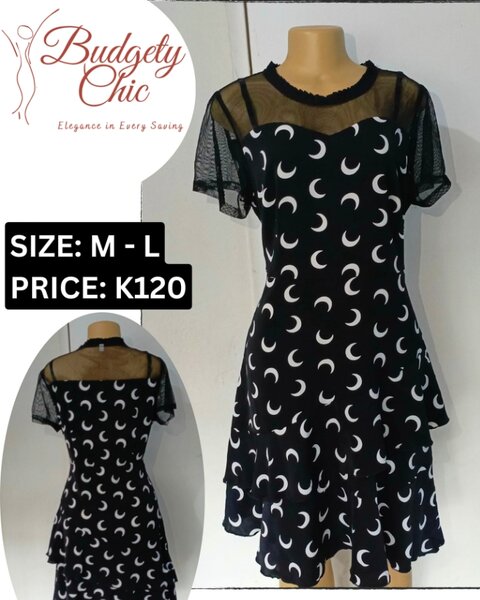 Chic women's dress color black size: m -l 