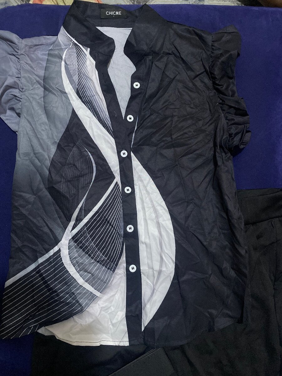 Ensemble chemisier et pantalon noir