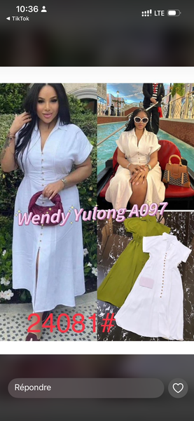 Robe chemise en lin élégante