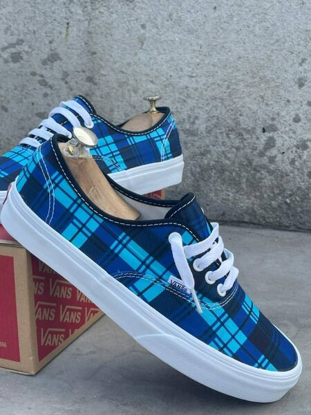 Baskets Vans Bleu Tartan